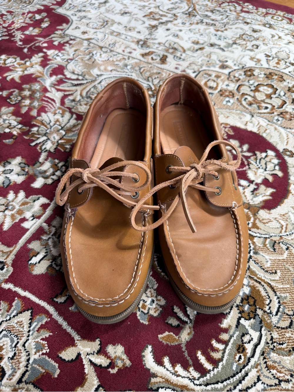 Men's Tommy Hilfiger Brown Leather Boat Shoes